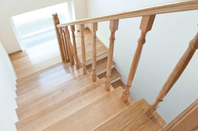 Wood Stair Railing lake Zurich